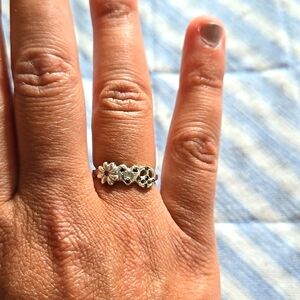 Elisa Solomon peace, love, flower ring